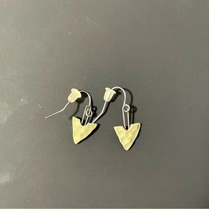 Bundle 3 for $10! 🛍️ Light Green Clay Triangle Earrings - handmade